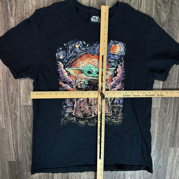 Star Wars Fifth Sun Baby Yoda Graphic Tee – Black Cotton Short Sleeve - Picture 5 of 5